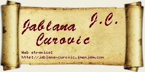 Jablana Čurović vizit kartica